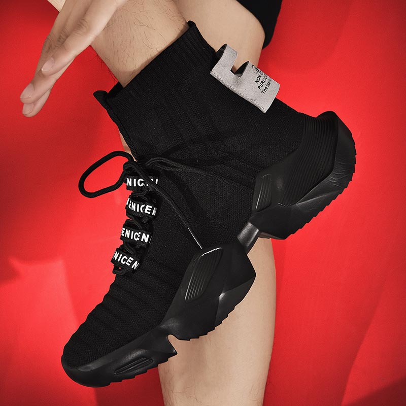 Ethnic Music For Fashion Show - Plus Size Hightop High-soled Men Sport