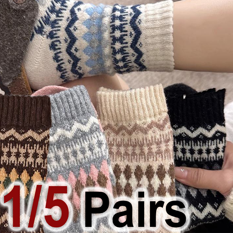 Winter Ethnic Fashion For Women - 1/5 Pairs of Autumn and Winter