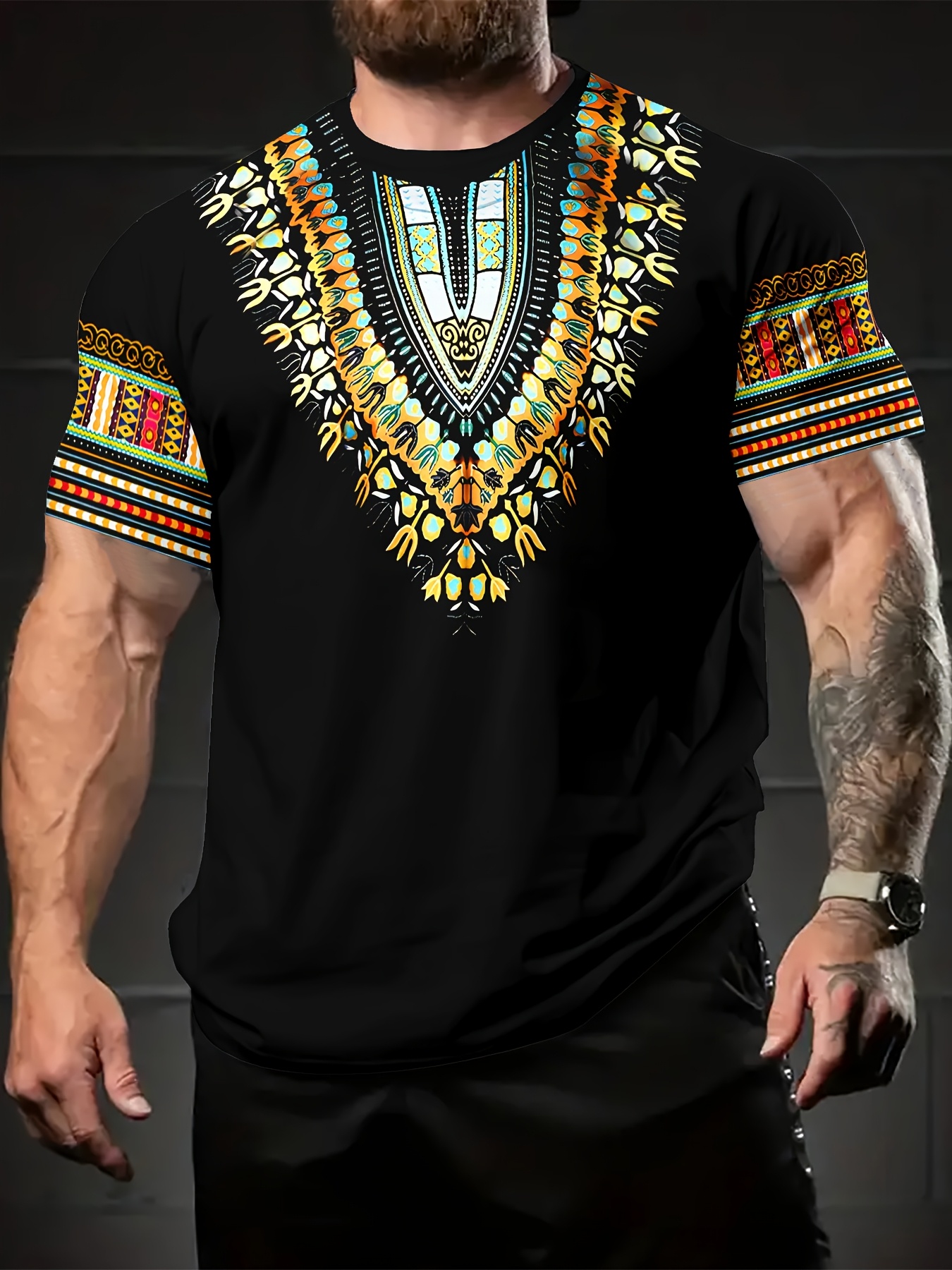 Ethnic Fashion Boutique - Summer Retro Ethnic Pattern T-shirt Men