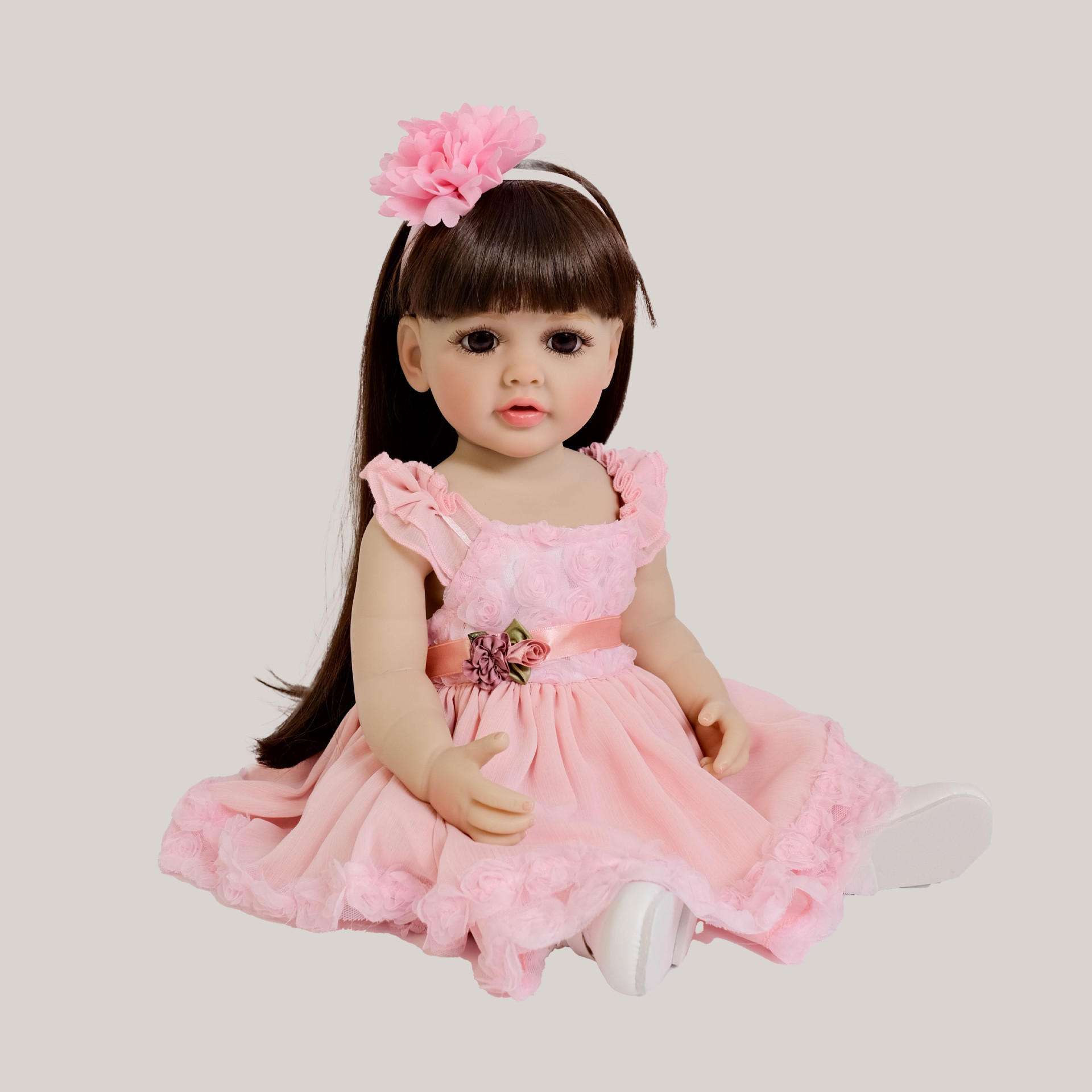 Cute 55 cm Long Hair Pink Girl - Ethnic Fashion Model avaliação e preço