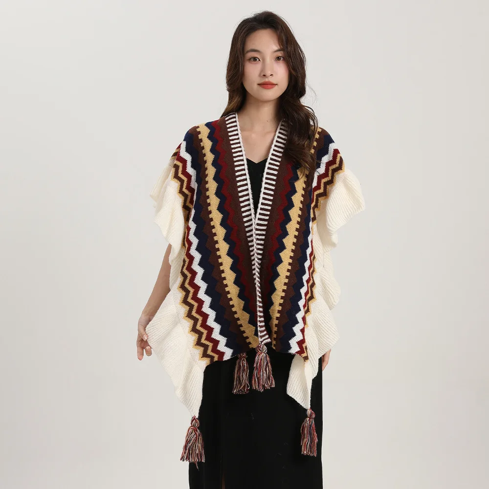 Bohemia Shawl Women Mohair Kni - Winter Ethnic Fashion For Women avaliação e preço