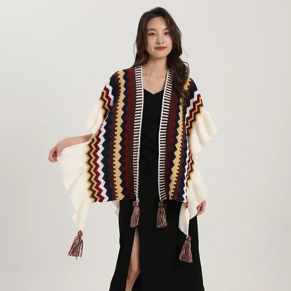Bohemia Shawl Women Mohair Kni - Winter Ethnic Fashion For Women avaliação e preço