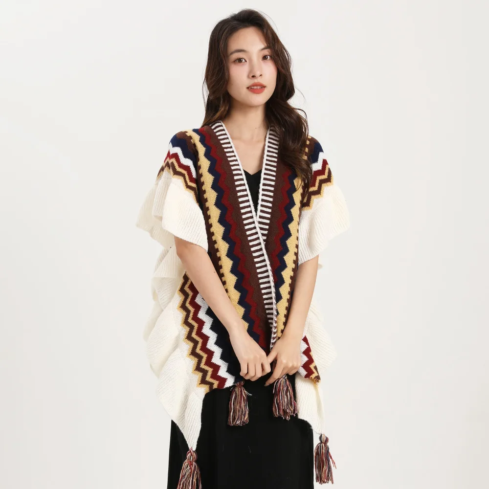 Bohemia Shawl Women Mohair Kni - Winter Ethnic Fashion For Women avaliação e preço