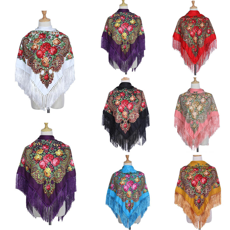 Retro Printed Scarf Winter Boh - Winter Ethnic Fashion For Women avaliação e preço