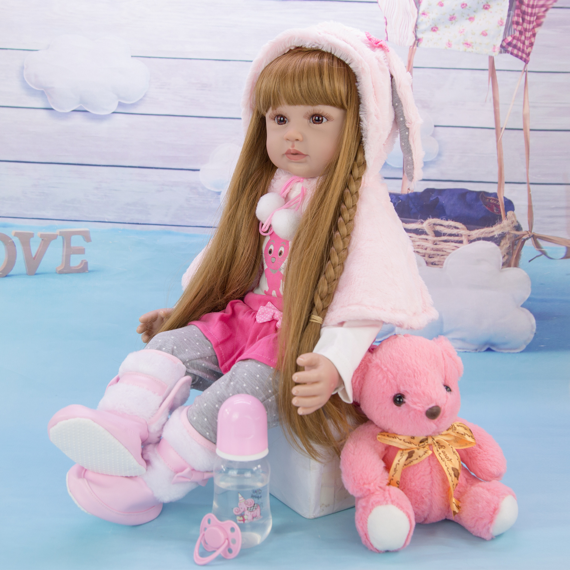 60cm Reborn Dolls With Long Ha - Ethnic Fashion Model avaliação e preço
