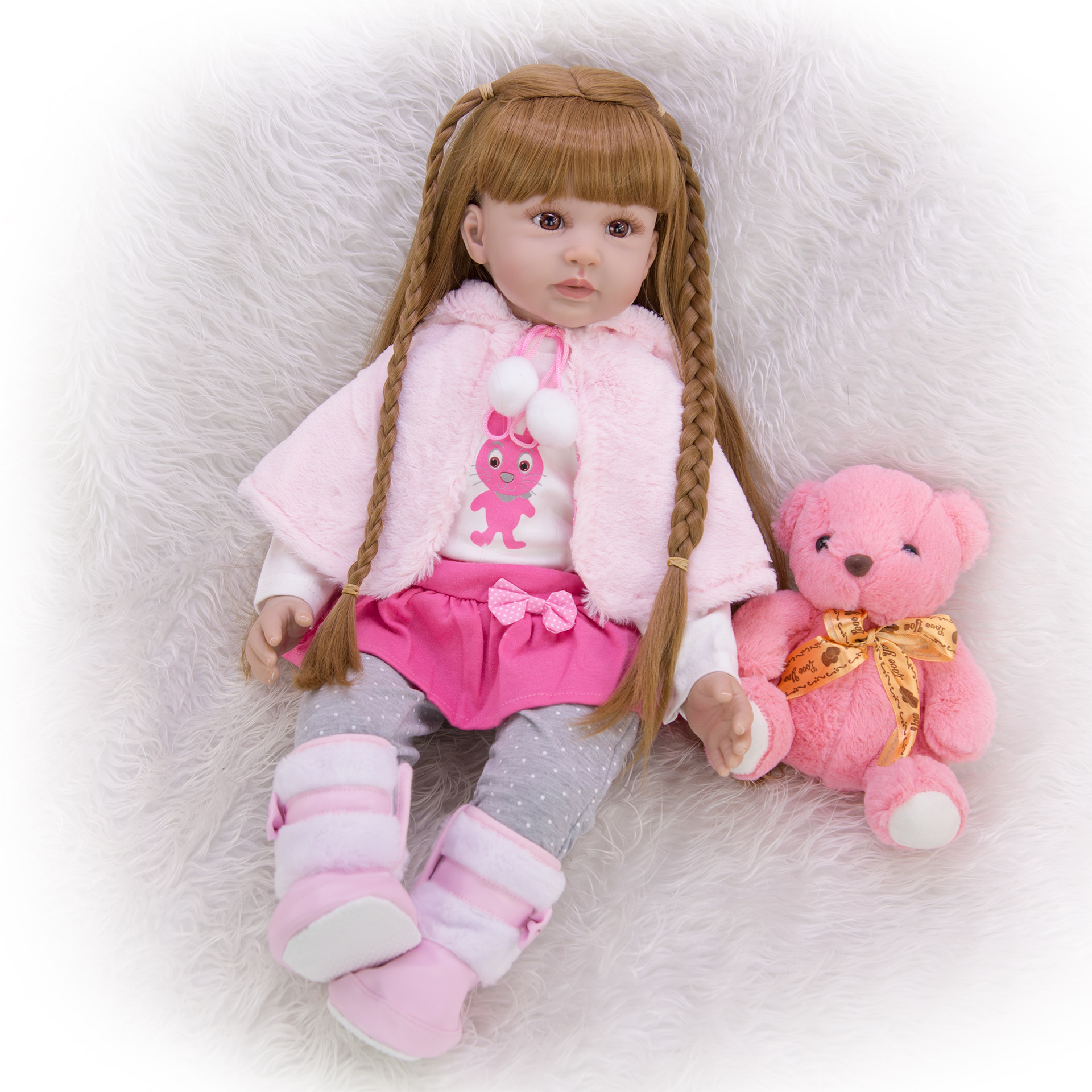 60cm Reborn Dolls With Long Ha - Ethnic Fashion Model avaliação e preço