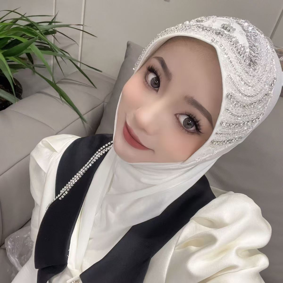 Luxury Hat Hijab Pink Scarf wi - Ethnic And Fashion avaliação e preço