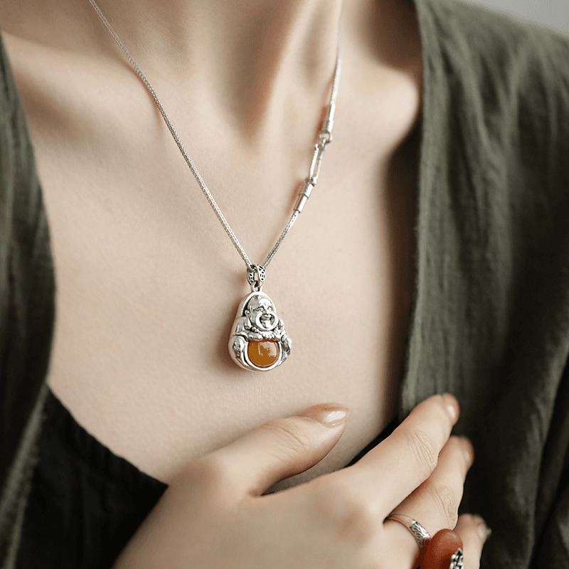 Oxidized Ethnic Buddha Pendant - Ethnic Contemporary Fashion avaliação e preço