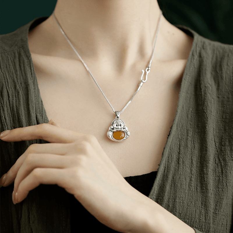 Oxidized Ethnic Buddha Pendant - Ethnic Contemporary Fashion avaliação e preço