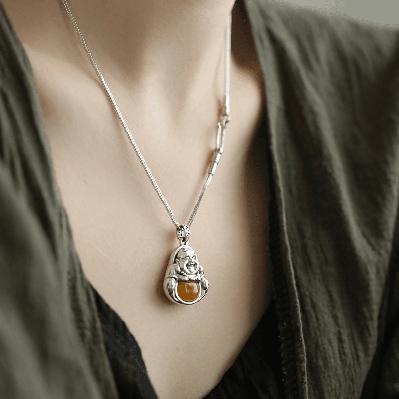 Oxidized Ethnic Buddha Pendant - Ethnic Contemporary Fashion avaliação e preço