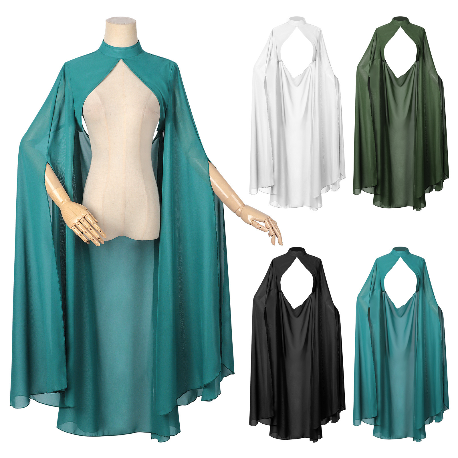Ladies Green Chiffon Shawl Got - Ethnic Fashion Wear avaliação e preço