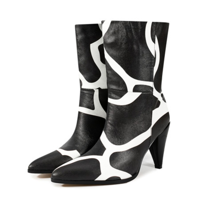 Bicolor Spike Heels Pull On Fa - Ethnic Fashion Runway avaliação e preço