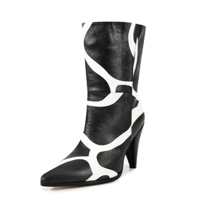 Bicolor Spike Heels Pull On Fa - Ethnic Fashion Runway avaliação e preço