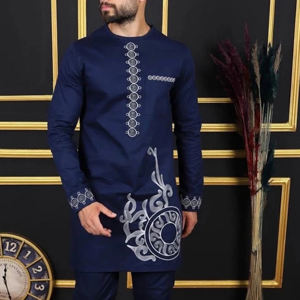 Kaunda Fashion Men's Set Slim  - Dashiki Shirt Men avaliação e preço