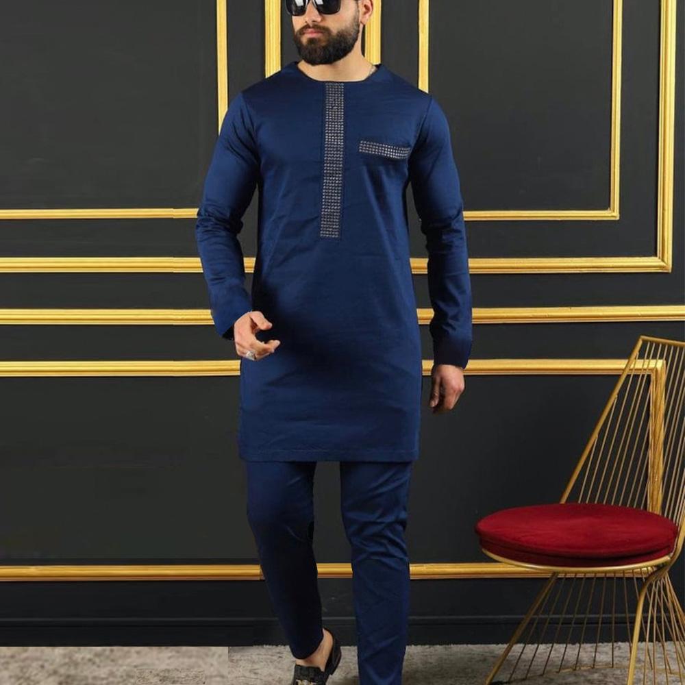 Kaunda Fashion Men's Set Slim  - Dashiki Shirt Men avaliação e preço