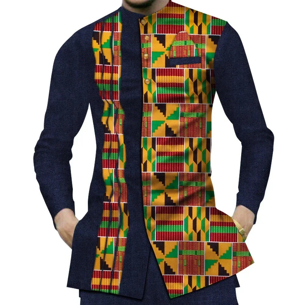 Casual 100% Cotton Mens Africa - Dashiki Shirt Men avaliação e preço