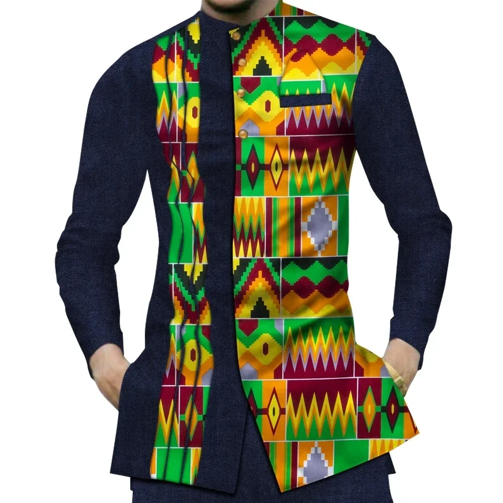 Casual 100% Cotton Mens Africa - Dashiki Shirt Men avaliação e preço