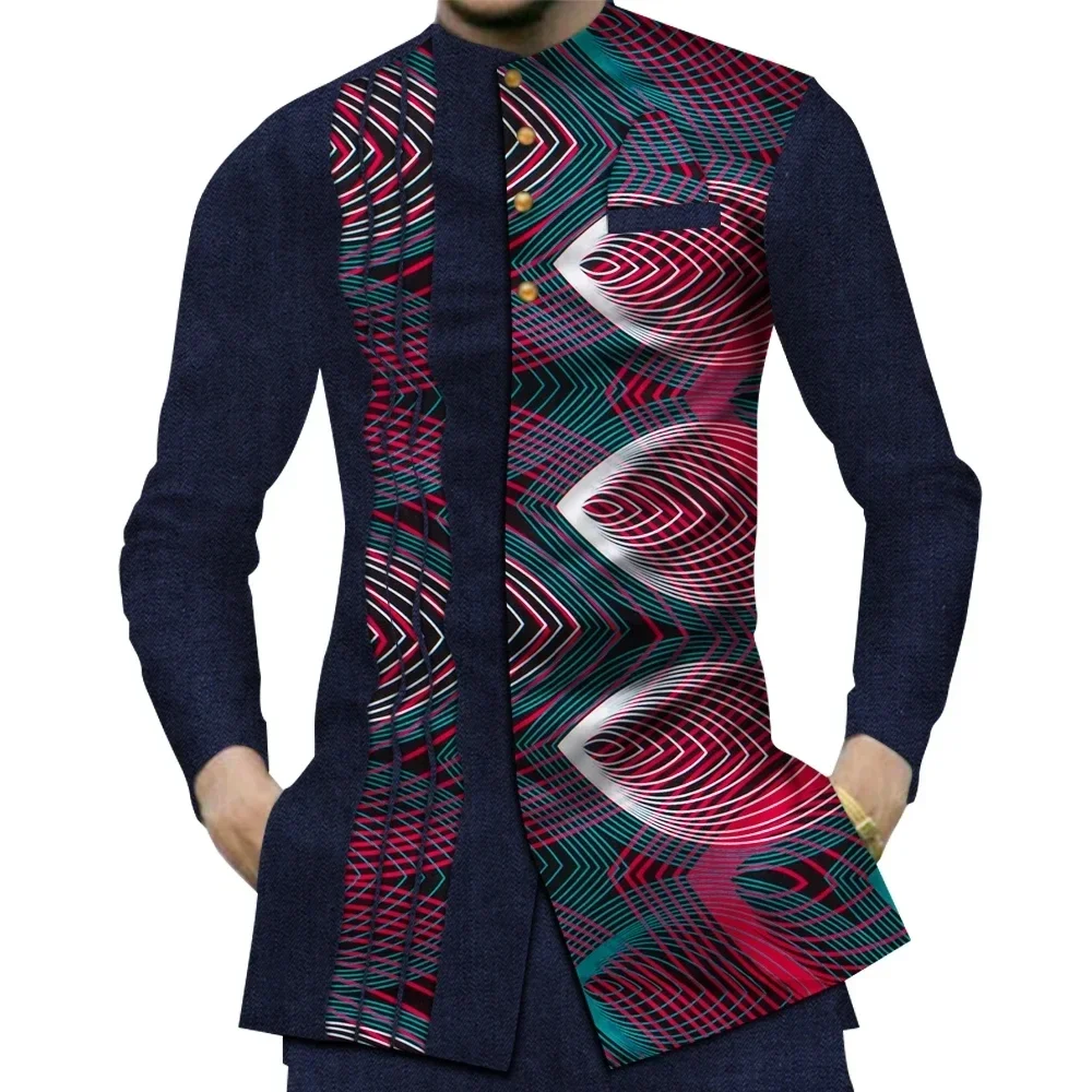 Casual 100% Cotton Mens Africa - Dashiki Shirt Men avaliação e preço