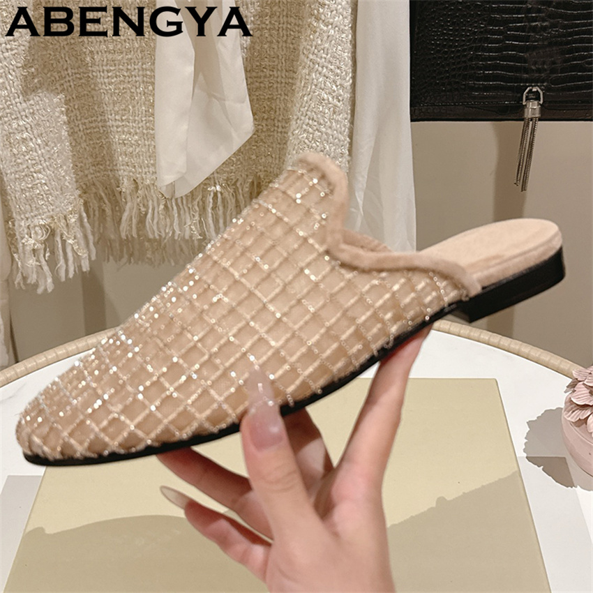 Shiny Lace Mesh Round Toe Flat - Ethnic And Fashion avaliação e preço