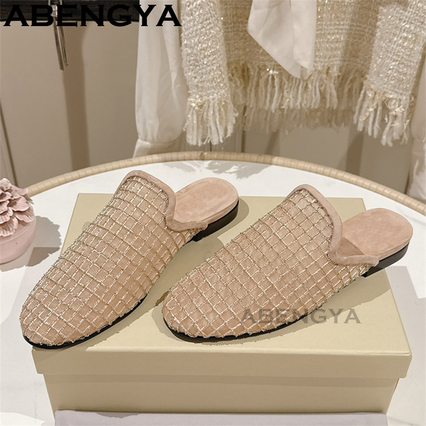 Shiny Lace Mesh Round Toe Flat - Ethnic And Fashion avaliação e preço