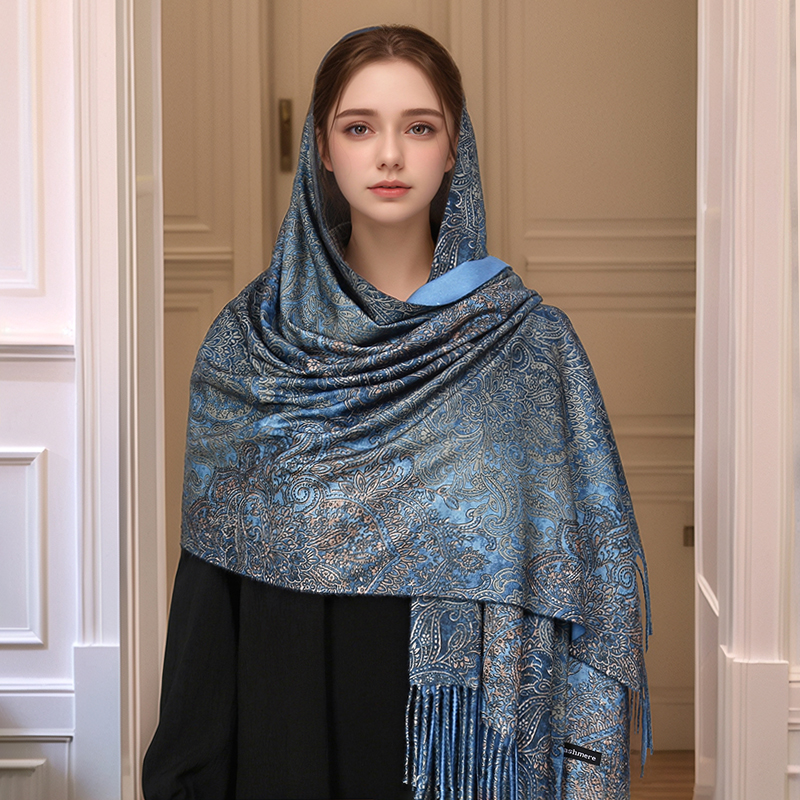 Luxury Paisley Pashmina Shawl  - Winter Ethnic Fashion For Women avaliação e preço