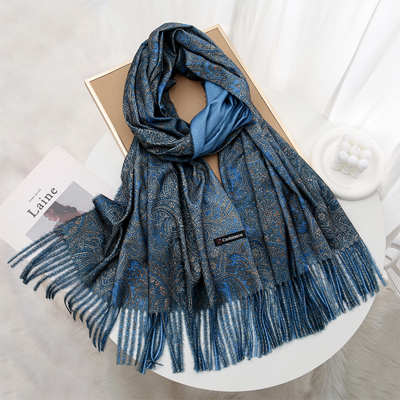Luxury Paisley Pashmina Shawl  - Winter Ethnic Fashion For Women avaliação e preço