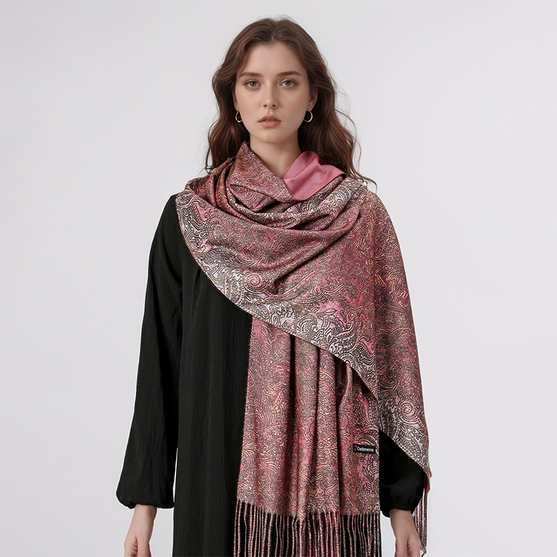Luxury Paisley Pashmina Shawl  - Winter Ethnic Fashion For Women avaliação e preço
