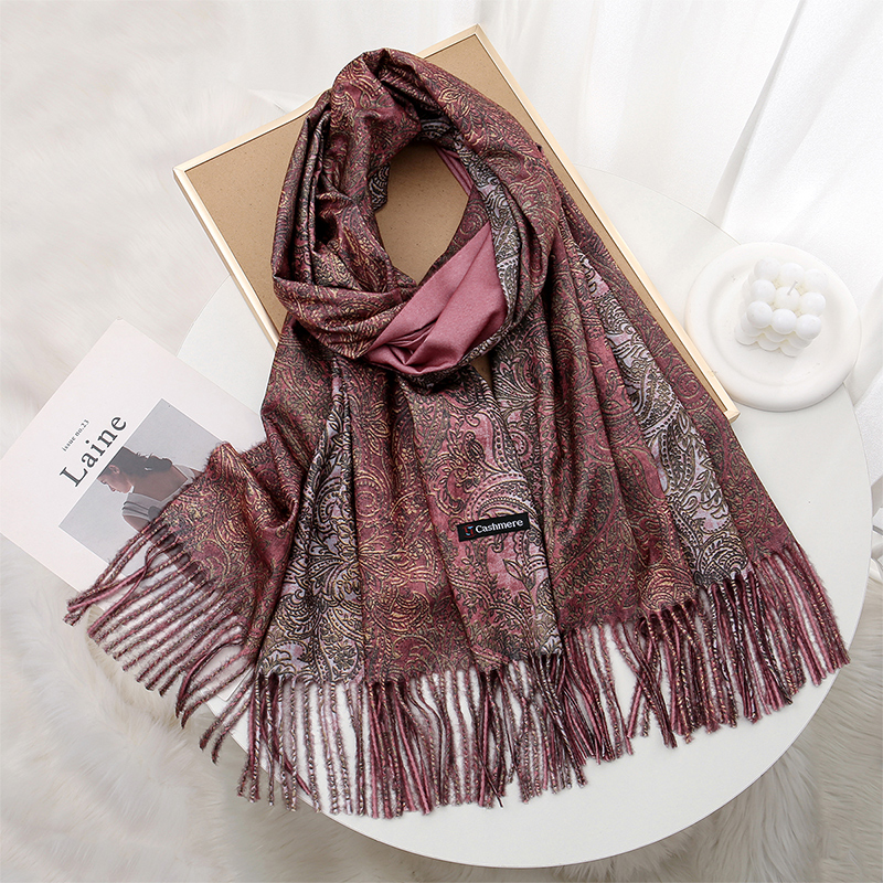 Luxury Paisley Pashmina Shawl  - Winter Ethnic Fashion For Women avaliação e preço