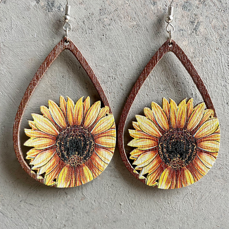 Laser Cutout Wood Sunflower Ca - Ethnic Fashion Boutique avaliação e preço