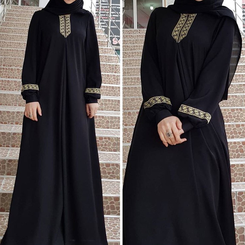 Muslim Ethnic Style Print Abay - Winter Ethnic Fashion For Women avaliação e preço