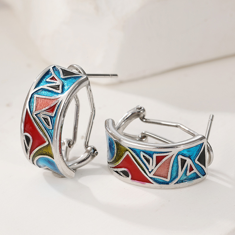 Ethnic Silver Color Enamel Hoo - Ethnic Fashion Wear avaliação e preço