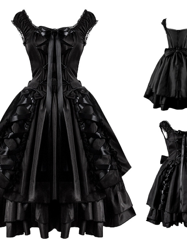 Black Lolita Dress Halloween C - Ethnic Fashion Wear avaliação e preço