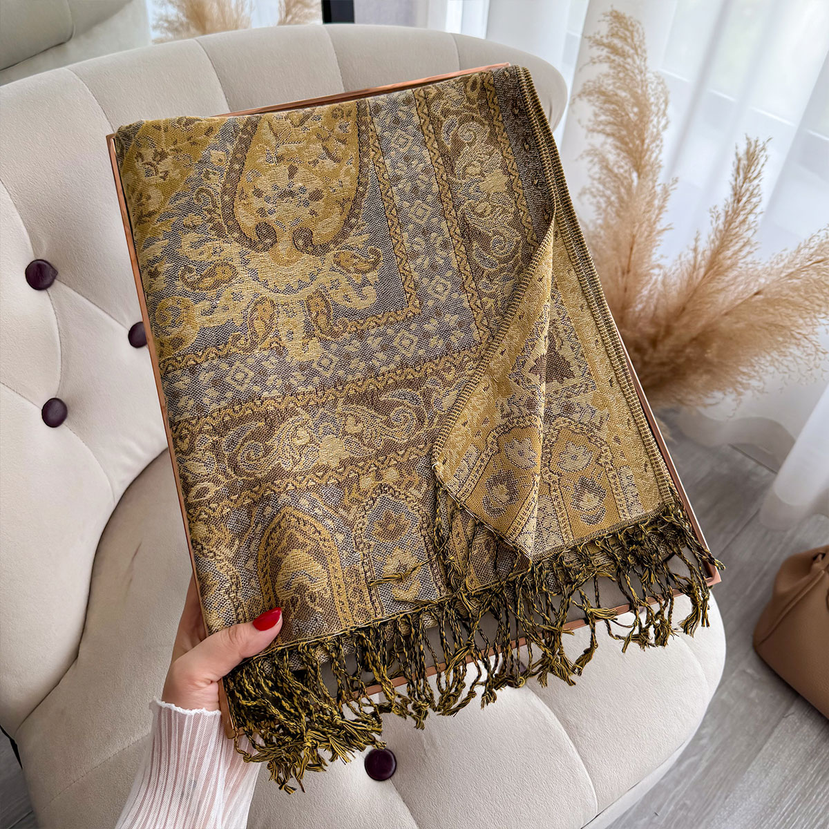 2025 Tassel Blanket Design Eth - Winter Ethnic Fashion For Women avaliação e preço