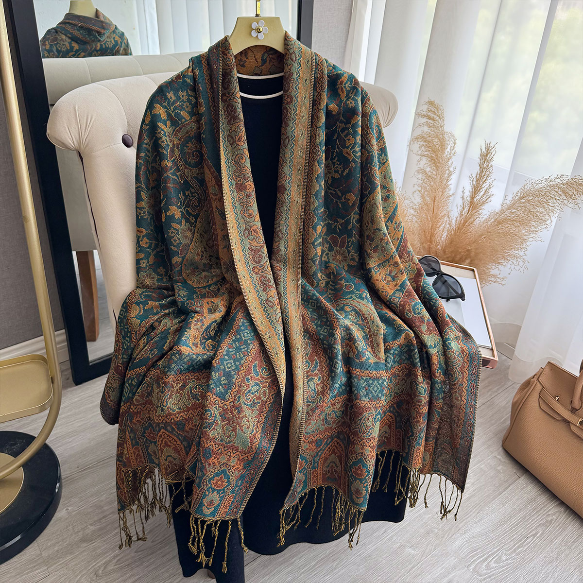 2025 Tassel Blanket Design Eth - Winter Ethnic Fashion For Women avaliação e preço