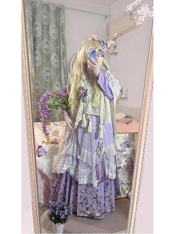 Purple Hanbok Set Daily Cute L - Hanbok Modern Set avaliação e preço