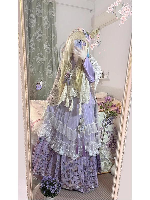 Purple Hanbok Set Daily Cute L - Hanbok Modern Set avaliação e preço