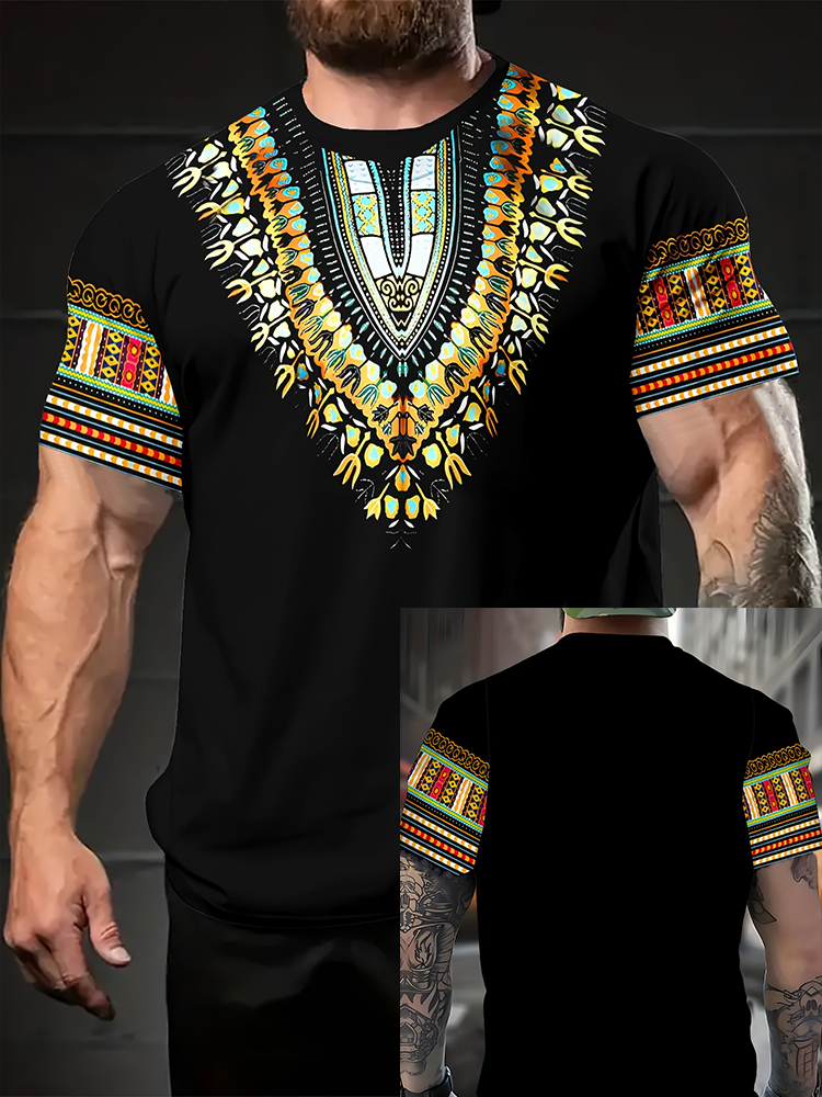 Summer Retro Ethnic Pattern T- - Ethnic Fashion Boutique avaliação e preço