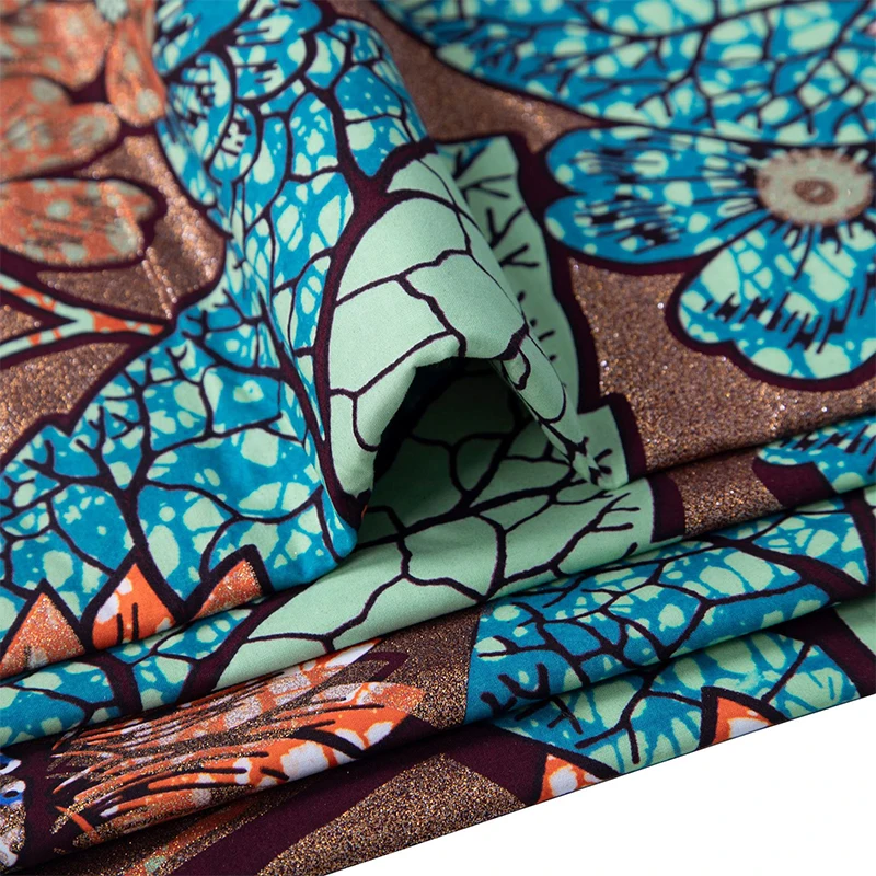 Cotton African Flash Gold Prin - African Ankara Print avaliação e preço