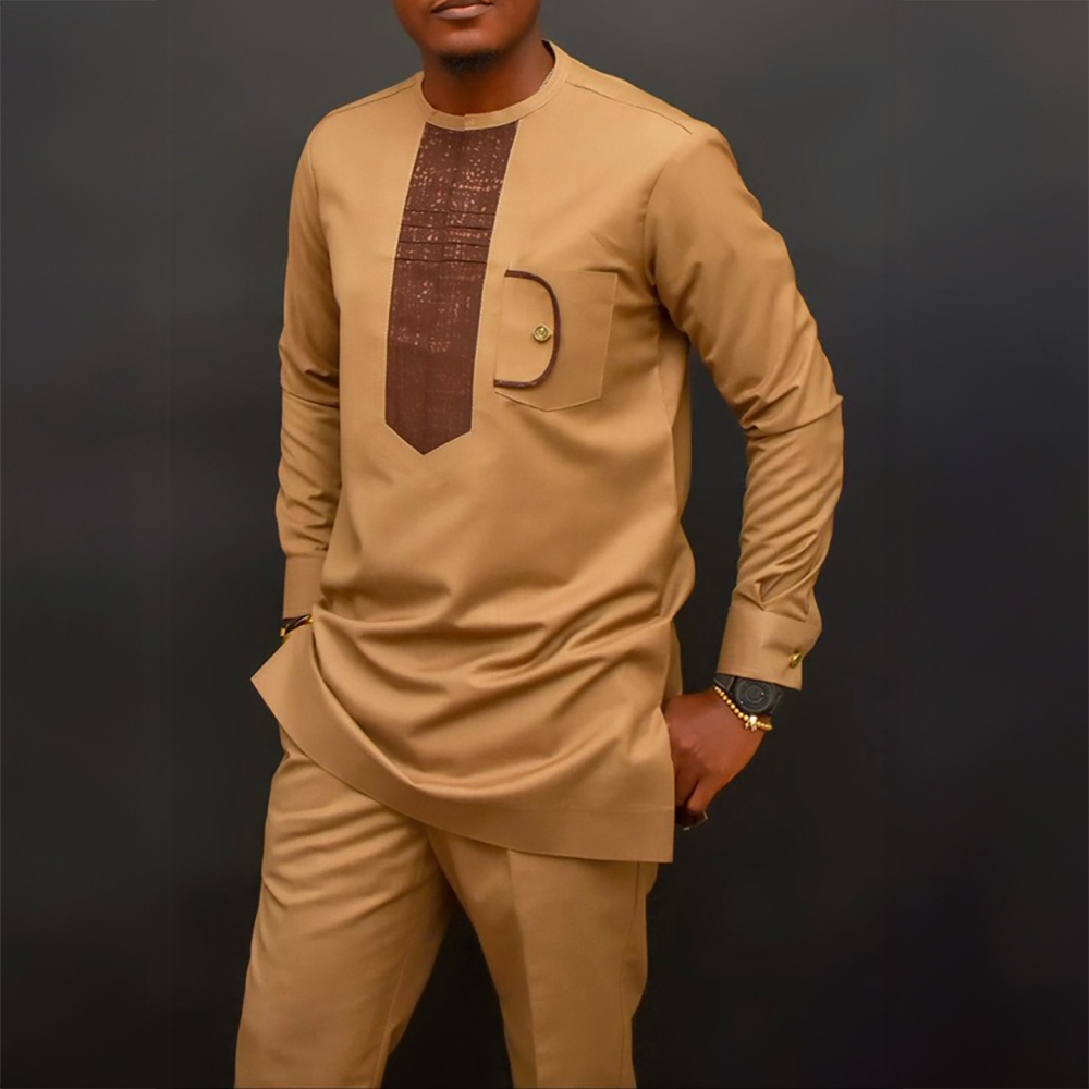 Dashiki Men Clothing 2 Pieces  - Dashiki Shirt Men avaliação e preço