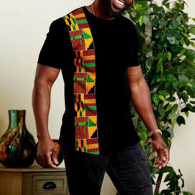 Vintage African Style T-Shirts - Dashiki Shirt Men avaliação e preço