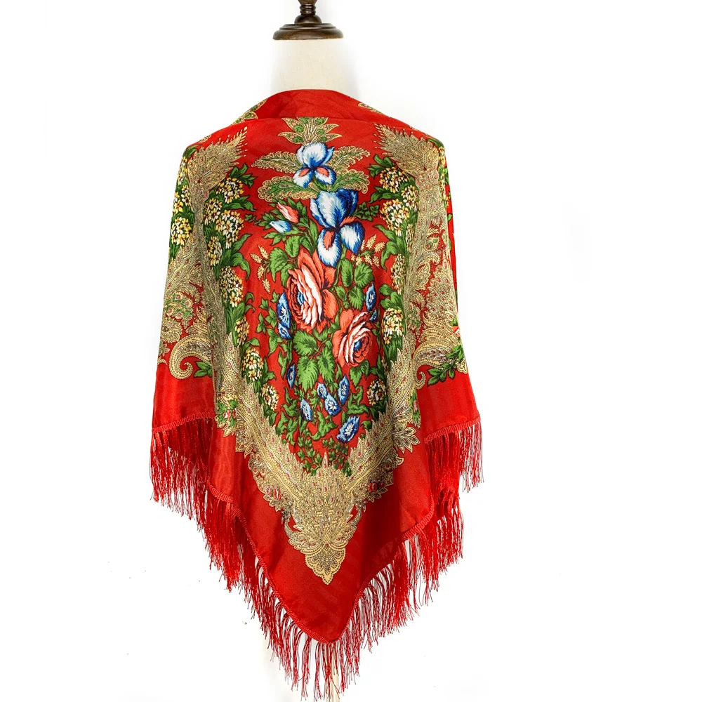 130*130cm Ethnic Style Russian - Winter Ethnic Fashion For Women avaliação e preço