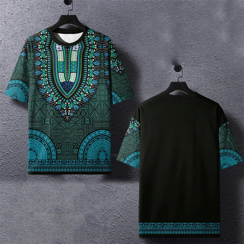 Summer Harajuku 3D Printed Eth - Dashiki Shirt Men avaliação e preço