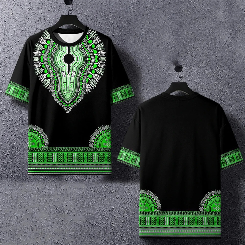 Summer Harajuku 3D Printed Eth - Dashiki Shirt Men avaliação e preço