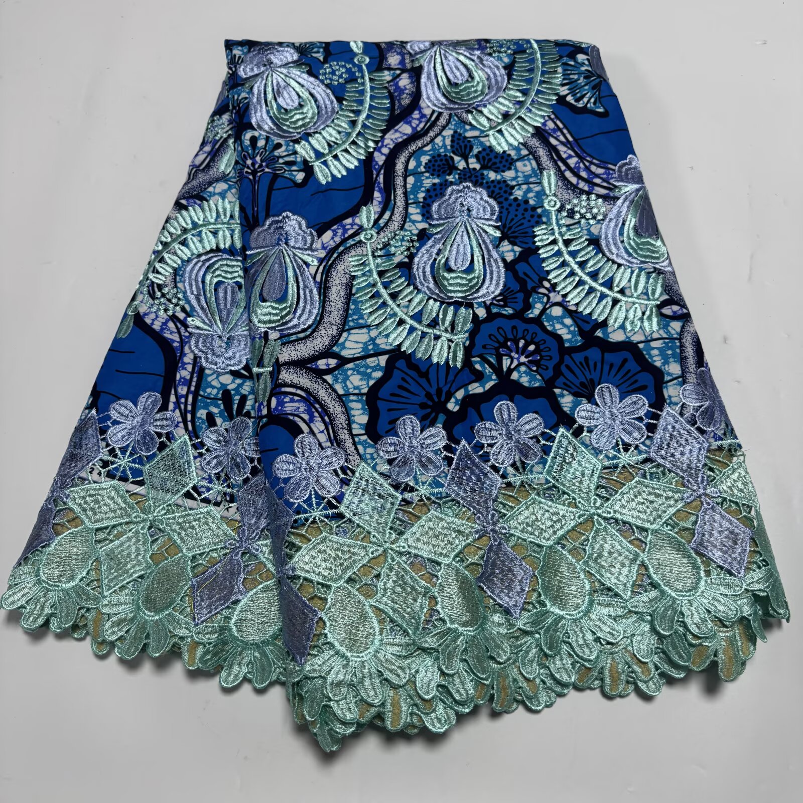 African Wax With Cord Lace, Co - African Ankara Print avaliação e preço